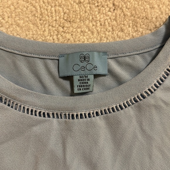 Blue CeCe eyelet top - Picture 2 of 4